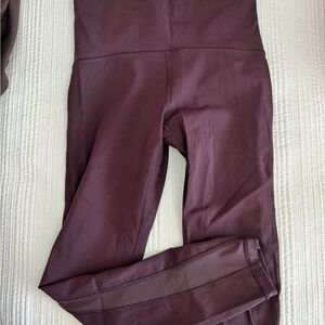 Burgundy Lululemon Leggings